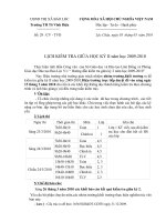 Lịch kiểm tra giữa kỳ 2_TVD