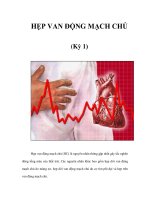 HẸP VAN ĐỘNG MẠCH CHỦ (Kỳ 1) pptx