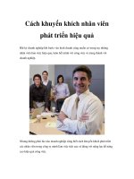 Cách khuyến khích nhân viên phát triển hiệu quả pptx
