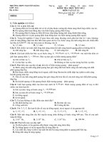 Đề kiểm tra 1 tiết Vật lý 12 (lần 2)