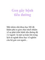 Gen gây bệnh tiểu đường doc