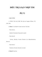 ĐIỀU TRỊ LOẠN NHỊP TIM (Kỳ 1) ppsx