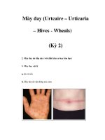 Mày đay (Urtcaire – Urticaria – Hives - Wheals) (Kỳ 2) doc