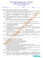 đề thi thử đại học - môn vật lý số (27)