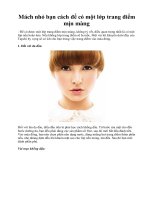 Mách nhỏ bạn cách để có một lớp trang điểm mịn màng ppsx