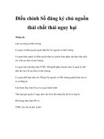 Điều chỉnh Sổ đăng ký chủ nguồn thải chất thải nguy hại pot