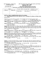 Đề thi hóa học 9 Tuyên Quang 07-08