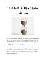 10 cách để tiết kiệm 10 phút mỗi ngày pot