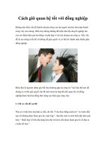 Cách giữ quan hệ tốt với đồng nghiệp ppt