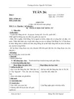 Giáo án Lớp 3-Tuần 26-CKT