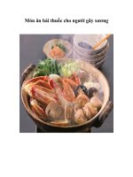 Món ăn bài thuốc cho người gãy xương pptx