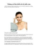 Những sai lầm khiến da bị mẫn cảm pdf