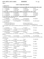 cau hoi trac nghiem tieng anh cuc doc