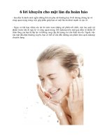 6 lời khuyên cho một làn da hoàn hảo ppsx