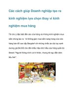 Các cách giúp Doanh nghiệp tạo ra kinh nghiệm ... ppsx