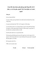 Giao đất chưa được giải phóng mặt bằng đối với tổ chức, cơ sở tôn giáo, người Việt Nam định cư ở nước ngoài pptx