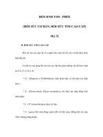 HỒI SINH TIM - PHỔI (HỒI SỨC CƠ BẢN, HỒI SỨC TIM CAO CẤP) (Kỳ 3) ppt