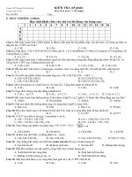 kiem tra 1 tiet lop 11 co ban