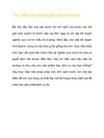 tìm hiểu thị trường khi kinh doanh