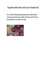 Người mắt kém nên ăn ít hành tỏi doc