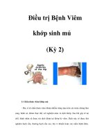 Điều trị Bệnh Viêm khớp sinh mủ (Kỳ 2) ppt