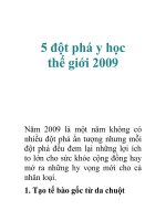 5 đột phá y học thế giới 2009 pptx