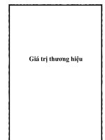 giá trị thương hiệu
