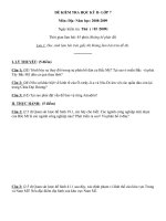 Bộ đề kiểm tra học kỳ 2 (tham khảo)