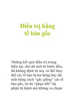 Điều trị bằng tế bào gốc pptx