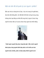 Một vài vấn đề về quản lý con người –phần2 doc