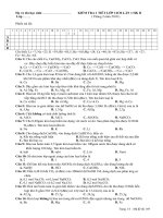 ĐỀ KIỂM TRA 1 TIẾT LẦN 1 KHỐI 12cb HKII