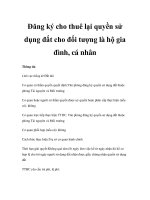 Đăng ký cho thuê lại quyền sử dụng đất cho đối tượng là hộ gia đình, cá nhân potx