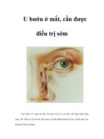 U bướu ở mắt, cần được điều trị sớm doc