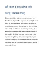 Để không còn cảnh “hỏi cung” khách hàng potx