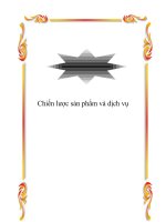 chiến lược sản phẩm và dịch vụ trong kinh doanh