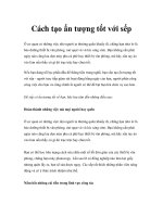 Cách tạo ấn tượng tốt với sếp pot