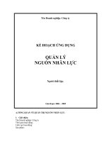 quản lý nguồn nhân lực
