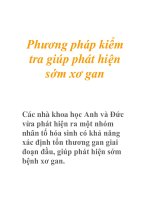Phương pháp kiểm tra giúp phát hiện sớm xơ gan ppt