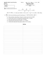 Đề kiểm tra 15 phút Vật lý 12 Nâng cao (lần 5)