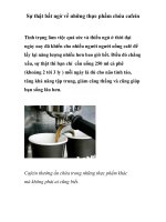 Sự thật bất ngờ về những thực phẩm chứa cafein pptx