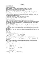 ÔN TẬP CHƯƠNG GIỚI HẠN , ĐẠO HÀM