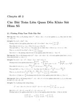 Chuyên đề Các bài toán liên quan đến khảo sát hàm số luyện thi đại học.
