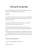 Giải quyết nợ quá hạn pdf