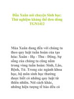 Đầu Xuân nói chuyện Sinh học: Thử nghiệm kháng thể đơn dòng TGN1412 pptx
