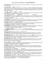 Các kim loại d, p trong đề thi ĐH - CĐ
