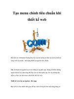 Tạo menu chính tiêu chuẩn khi thiết kế web ppsx