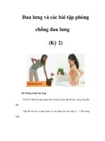 Đau lưng và các bài tập phòng chống đau lưng (Kỳ 2) pps