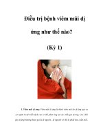 Điều trị bệnh viêm mũi dị ứng như thế nào? (Kỳ 1) docx
