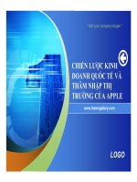 thuyết trình chiến lược kinh doanh quốc tế và thâm nhập thị trường của apple