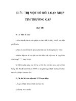 ĐIỀU TRỊ MỘT SỐ RỐI LOẠN NHỊP TIM THƯỜNG GẶP (Kỳ 10) pps